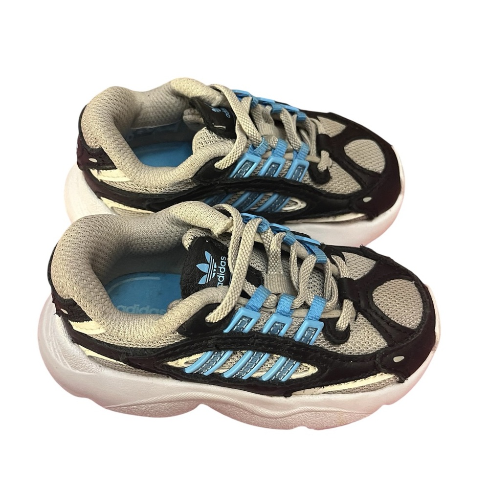 Adidas Kids' Black and Blue Sneakers